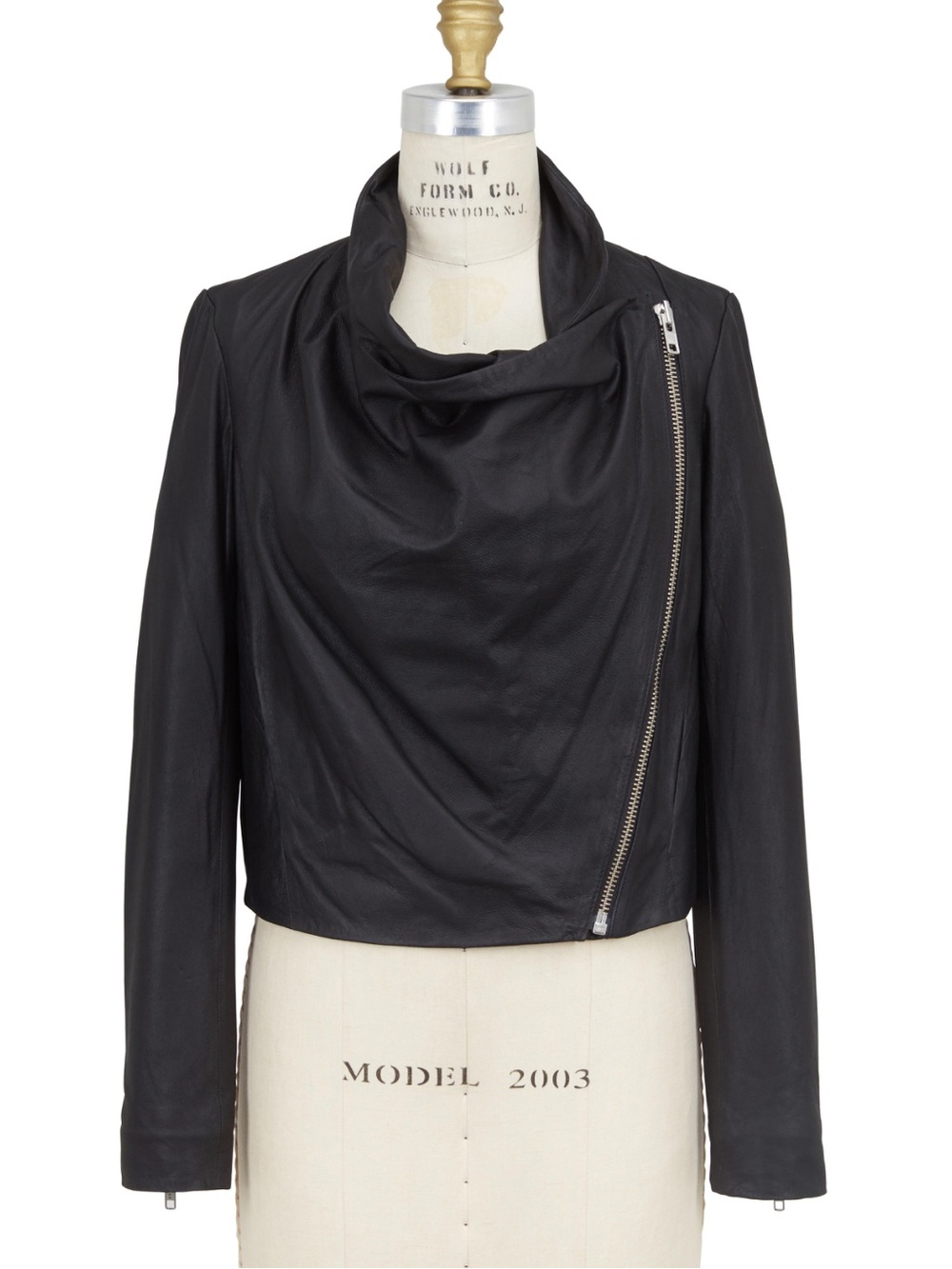 Helmut Lang Black Lambskin Leather Jacket